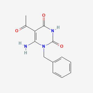 molecular formula C13H13N3O3 B2428437 5-acetyl-6-amino-1-benzylpyrimidine-2,4(1H,3H)-dione CAS No. 725711-31-9
