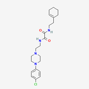 molecular formula C22H31ClN4O2 B2428442 N1-(2-(4-(4-chlorophenyl)piperazin-1-yl)ethyl)-N2-(2-(cyclohex-1-en-1-yl)ethyl)oxalamide CAS No. 1049422-54-9