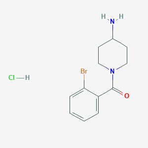 molecular formula C12H16BrClN2O B2428444 (4-Aminopiperidin-1-yl)(2-bromophenyl)methanone hydrochloride CAS No. 1286274-69-8