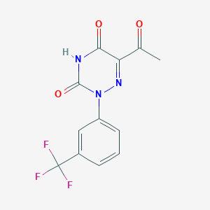 6-acetyl-2-[3-(trifluoromethyl)phenyl]-1,2,4-triazine-3,5(2H,4H)-dione