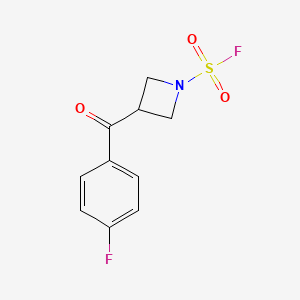 molecular formula C10H9F2NO3S B2428457 3-(4-Fluorobenzoyl)azetidine-1-sulfonyl fluoride CAS No. 2411310-24-0