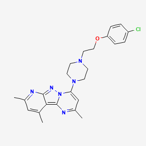 4-(4-(2-(4-Chlorophenoxy)ethyl)piperazin-1-yl)-2,8,10-trimethylpyrido[2',3':3,4]pyrazolo[1,5-a]pyrimidine