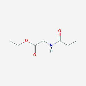 molecular formula C7H13NO3 B2428463 Ethyl 2-propanamidoacetate CAS No. 19039-01-1