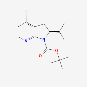 tert-Butyl (2S)-4-iodo-2-isopropyl-2,3-dihydropyrrolo[2,3-b]pyridine-1-carboxylate