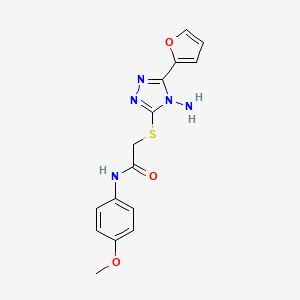 2-((4-amino-5-(furan-2-yl)-4H-1,2,4-triazol-3-yl)thio)-N-(4-methoxyphenyl)acetamide