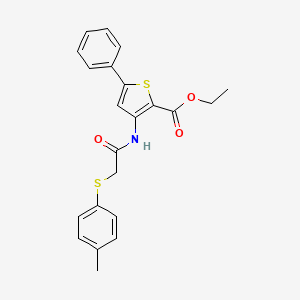 Ethyl 5-phenyl-3-(2-(p-tolylthio)acetamido)thiophene-2-carboxylate