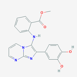 Methyl 2-{[2-(3,4-dihydroxyphenyl)imidazo[1,2-a]pyrimidin-3-yl]amino}benzoate