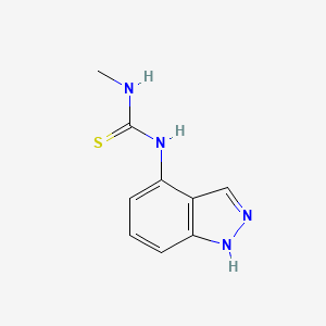 molecular formula C9H10N4S B2428565 N-(1H-吲唑-4-基)-N'-甲基硫脲 CAS No. 685108-63-8