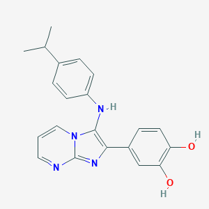molecular formula C21H20N4O2 B242857 4-[3-(4-Isopropylanilino)imidazo[1,2-a]pyrimidin-2-yl]-1,2-benzenediol 
