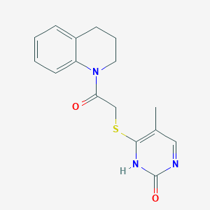 molecular formula C16H17N3O2S B2428574 4-((2-(3,4-二氢喹啉-1(2H)-基)-2-氧代乙基)硫代)-5-甲基嘧啶-2(1H)-酮 CAS No. 898421-70-0