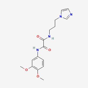 N'-(3,4-dimethoxyphenyl)-N-(3-imidazol-1-ylpropyl)oxamide