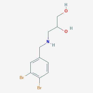 molecular formula C10H13Br2NO2 B2428578 3-{[(3,4-Dibromophenyl)methyl]amino}propane-1,2-diol CAS No. 1597103-59-7