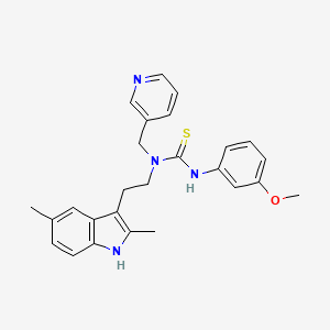 1-(2-(2,5-dimethyl-1H-indol-3-yl)ethyl)-3-(3-methoxyphenyl)-1-(pyridin-3-ylmethyl)thiourea