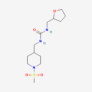 1-((1-(Methylsulfonyl)piperidin-4-yl)methyl)-3-((tetrahydrofuran-2-yl)methyl)urea