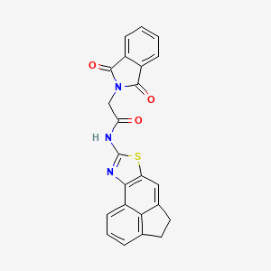molecular formula C23H15N3O3S B2428592 N-(4,5-dihydroacenaphtho[5,4-d]thiazol-8-yl)-2-(1,3-dioxoisoindolin-2-yl)acetamide CAS No. 477326-03-7