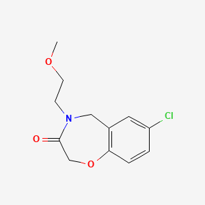 molecular formula C12H14ClNO3 B2428600 7-chloro-4-(2-methoxyethyl)-4,5-dihydro-1,4-benzoxazepin-3(2H)-one CAS No. 1326851-83-5