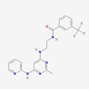 N-(2-((2-methyl-6-(pyridin-2-ylamino)pyrimidin-4-yl)amino)ethyl)-3-(trifluoromethyl)benzamide