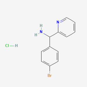 molecular formula C12H12BrClN2 B2428619 (4-Bromophenyl)(pyridin-2-yl)methanamine hcl CAS No. 2135332-60-2