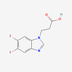 molecular formula C10H8F2N2O2 B2428624 3-(5,6-二氟-1H-1,3-苯并二唑-1-基)丙酸 CAS No. 1016515-68-6