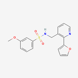 N-((2-(furan-2-yl)pyridin-3-yl)methyl)-3-methoxybenzenesulfonamide