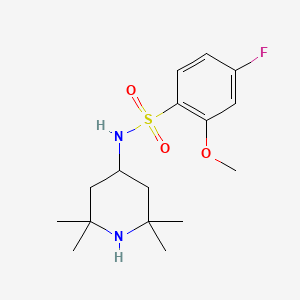 4-fluoro-2-methoxy-N-(2,2,6,6-tetramethylpiperidin-4-yl)benzenesulfonamide