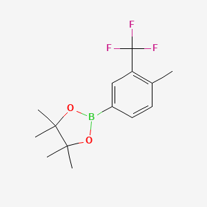 molecular formula C14H18BF3O2 B2428642 4,4,5,5-Tetramethyl-2-(4-methyl-3-(trifluoromethyl)phenyl)-1,3,2-dioxaborolane CAS No. 1693768-83-0