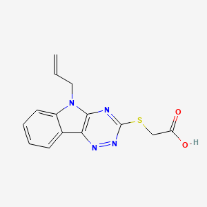 molecular formula C14H12N4O2S B2428657 (9-Allyl-9H-1,3,4,9-tetraaza-fluoren-2-ylsulfanyl)-acetic acid CAS No. 255866-38-7