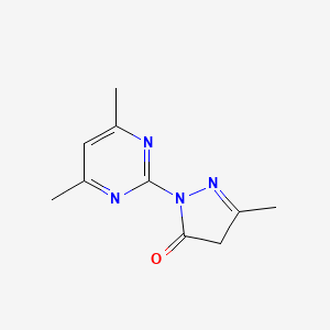 molecular formula C10H12N4O B2428663 1-(4,6-二甲基嘧啶-2-基)-3-甲基-4,5-二氢-1H-吡唑-5-酮 CAS No. 99069-52-0