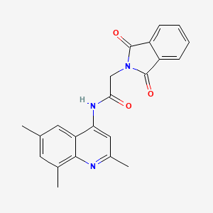 molecular formula C22H19N3O3 B2428666 2-(1,3-二氧代异吲哚林-2-基)-N-(2,6,8-三甲基喹啉-4-基)乙酰胺 CAS No. 946260-58-8