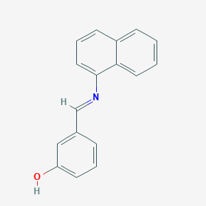 molecular formula C17H13NO B2428675 3-[(E)-(萘-1-亚氨基)甲基]苯酚 CAS No. 301318-55-8
