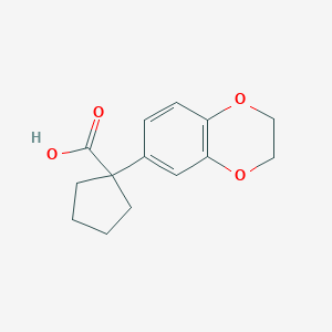 1-(2,3-Dihydro-1,4-benzodioxin-6-yl)cyclopentane-1-carboxylic acid