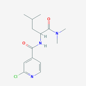 molecular formula C14H20ClN3O2 B2428690 2-[(2-chloropyridin-4-yl)formamido]-N,N,4-trimethylpentanamide CAS No. 1218192-74-5