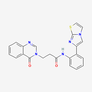 N-(2-(imidazo[2,1-b]thiazol-6-yl)phenyl)-3-(4-oxoquinazolin-3(4H)-yl)propanamide