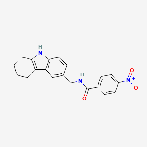 molecular formula C20H19N3O3 B2428695 4-nitro-N-((2,3,4,9-tetrahydro-1H-carbazol-6-yl)methyl)benzamide CAS No. 852138-36-4