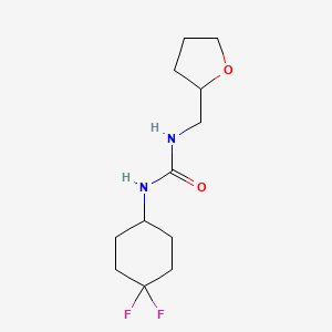 molecular formula C12H20F2N2O2 B2428701 1-(4,4-Difluorocyclohexyl)-3-((tetrahydrofuran-2-yl)methyl)urea CAS No. 2034225-91-5