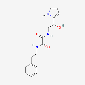 molecular formula C17H21N3O3 B2428704 N1-(2-羟基-2-(1-甲基-1H-吡咯-2-基)乙基)-N2-苯乙基草酰胺 CAS No. 1396868-01-1