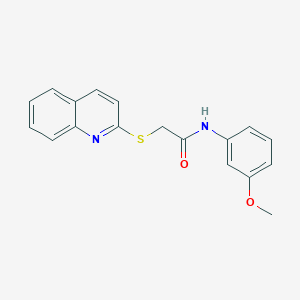 molecular formula C18H16N2O2S B2428707 N-(3-甲氧基苯基)-2-(喹啉-2-基硫)乙酰胺 CAS No. 670273-97-9