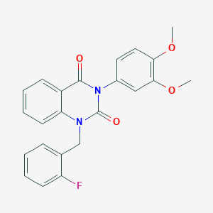 molecular formula C23H19FN2O4 B2428722 3-(3,4-二甲氧基苯基)-1-(2-氟苄基)喹唑啉-2,4(1H,3H)-二酮 CAS No. 899922-33-9