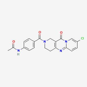 molecular formula C20H17ClN4O3 B2428723 N-(4-(8-氯-11-氧代-2,3,4,11-四氢-1H-二吡啶并[1,2-a:4',3'-d]嘧啶-2-羰基)苯基)乙酰胺 CAS No. 2034532-55-1