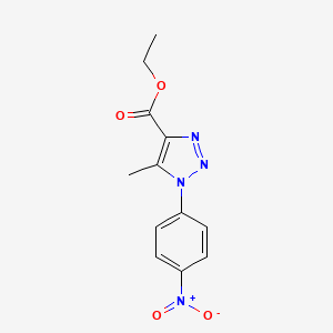 molecular formula C12H12N4O4 B2428726 5-甲基-1-(4-硝基苯基)-1H-1,2,3-三唑-4-羧酸乙酯 CAS No. 15922-66-4