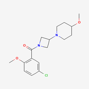 (5-Chloro-2-methoxyphenyl)(3-(4-methoxypiperidin-1-yl)azetidin-1-yl)methanone