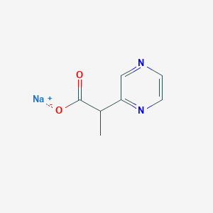 molecular formula C7H7N2NaO2 B2428771 Sodium 2-(pyrazin-2-yl)propanoate CAS No. 2044713-66-6