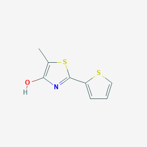 molecular formula C8H7NOS2 B2428774 2-(2-噻吩基)-4-羟基-5-甲基噻唑 CAS No. 131786-51-1