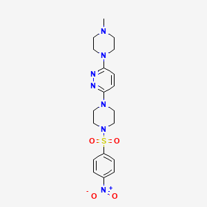 3-(4-Methylpiperazin-1-yl)-6-(4-((4-nitrophenyl)sulfonyl)piperazin-1-yl)pyridazine