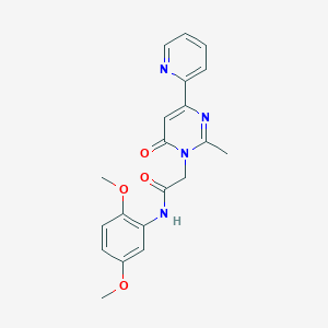 molecular formula C20H20N4O4 B2428801 N-(2,5-dimethoxyphenyl)-2-(2-methyl-6-oxo-4-(pyridin-2-yl)pyrimidin-1(6H)-yl)acetamide CAS No. 1251710-70-9