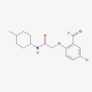 molecular formula C16H20BrNO3 B2428809 2-(4-溴-2-甲酰基苯氧基)-N-(4-甲基环己基)乙酰胺 CAS No. 1180866-36-7