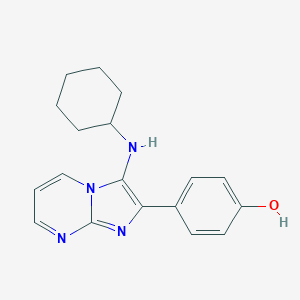 4-[3-(Cyclohexylamino)imidazo[1,2-a]pyrimidin-2-yl]phenol