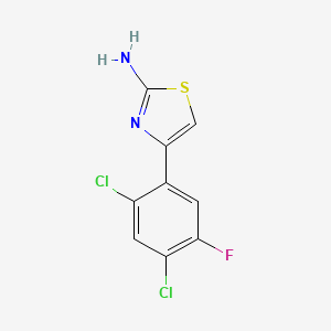 molecular formula C9H5Cl2FN2S B2428813 4-(2,4-二氯-5-氟苯基)-噻唑-2-胺 CAS No. 705262-14-2