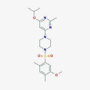 4-Isopropoxy-6-(4-((5-methoxy-2,4-dimethylphenyl)sulfonyl)piperazin-1-yl)-2-methylpyrimidine
