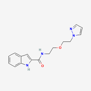 N-(2-(2-(1H-pyrazol-1-yl)ethoxy)ethyl)-1H-indole-2-carboxamide